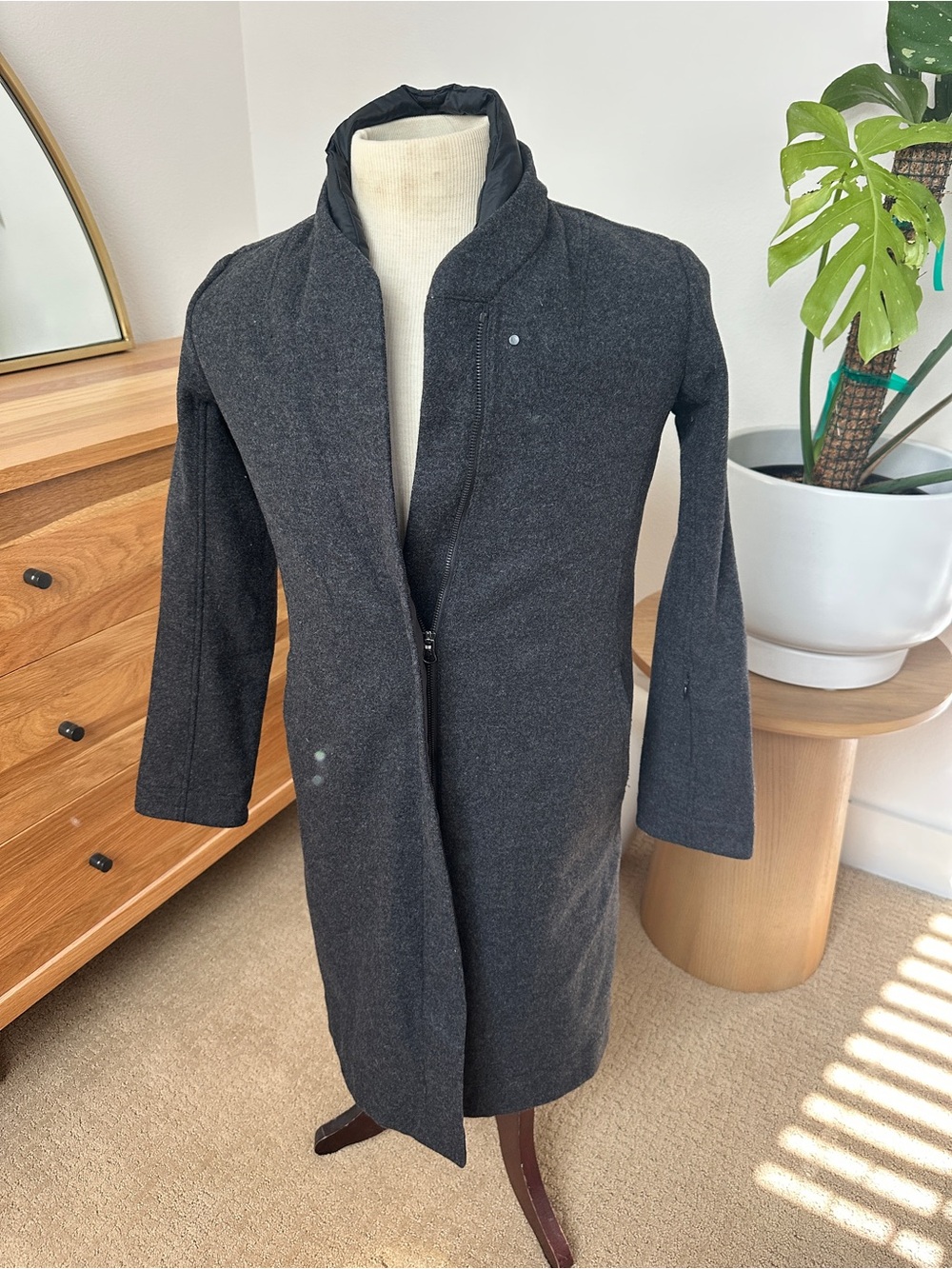 lululemon athletica Charcoal Funnel Collar Trench Coat